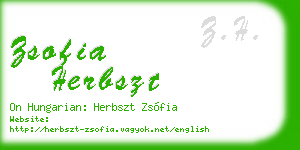 zsofia herbszt business card
